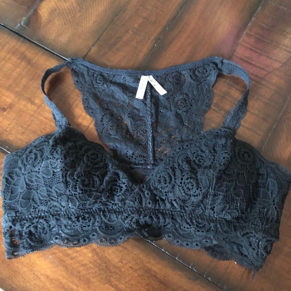 Black lace bralette